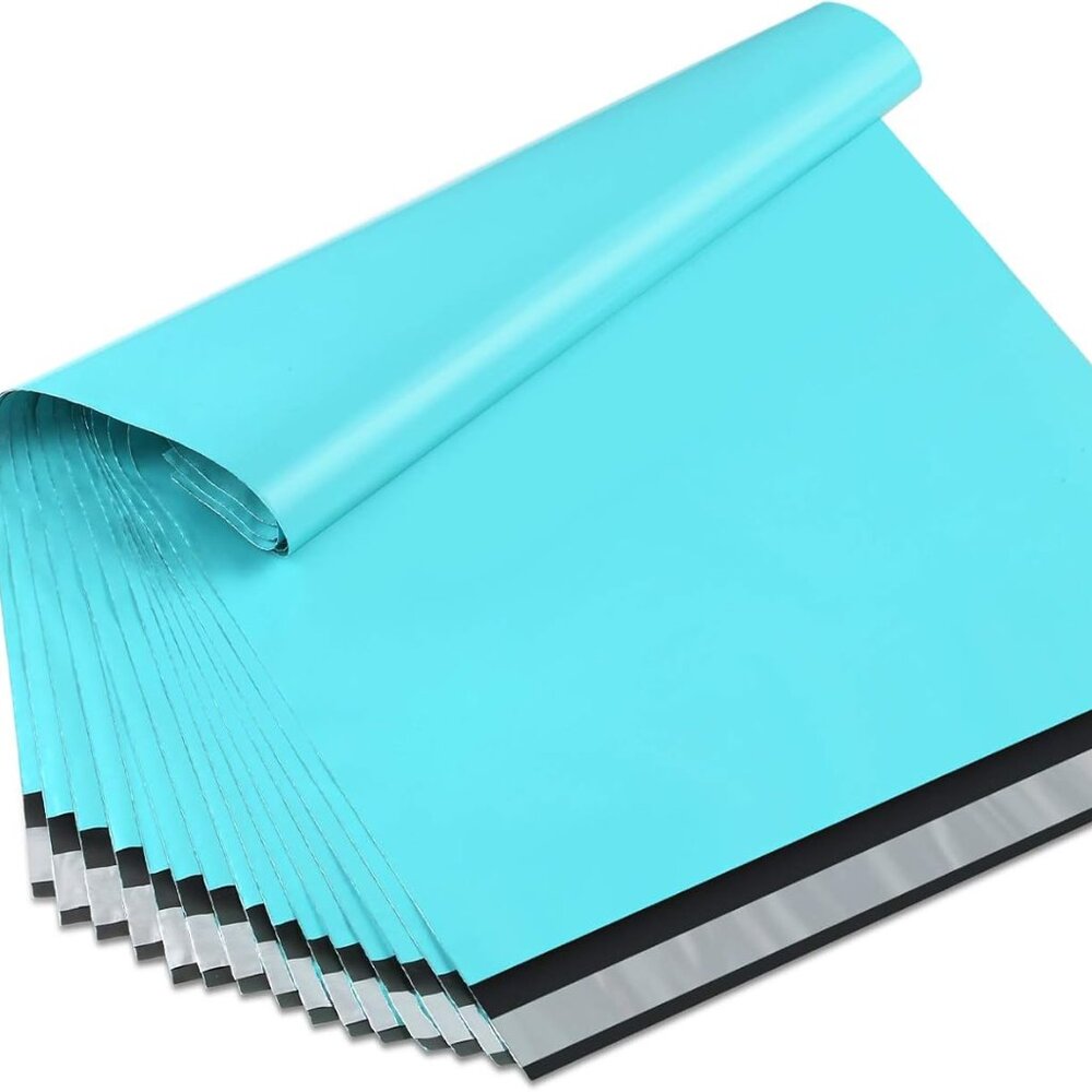 25 Teal Poly Mailers, 9" x 12", Waterproof and Tear Proof